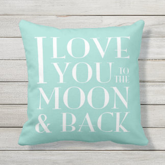 >Kundenspezifische color< I Liebe Sie zum Mond und Kissen Für Draußen