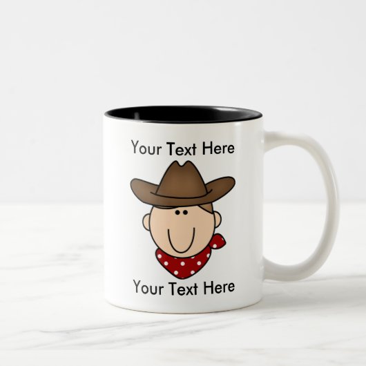 Kundenspezifische Cowboy-Brown-Tasse - Zweifarbige Tasse (Rechts)