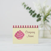 Kundenspezifische Cupcake Bakery Business Cards Visitenkarte (Stehend Vorderseite)