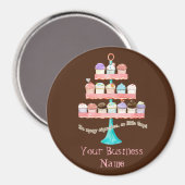 Kundenspezifische Cupcake Sweet Shoppe-Handelsmagn Magnet (Vorderseite/Rückseite)