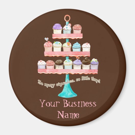 Kundenspezifische Cupcake Sweet Shoppe-Handelsmagn Magnet (Vorne)