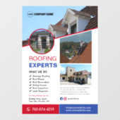 Kundenspezifische Dachdienste Fensteraufkleber (Blatt)