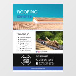 Kundenspezifische Dachdienste Fensteraufkleber