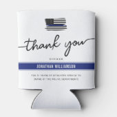 Kundenspezifische Dankeschön an den Polizeibeamten Dosenkühler (Rückseite)