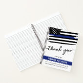 Kundenspezifische Dankeschön an den Polizeibeamten Notizblock (Innenseite)