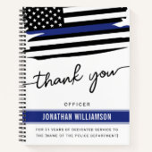 Kundenspezifische Dankeschön an den Polizeibeamten Notizblock (Vorderseite)