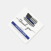 Kundenspezifische Dankeschön an den Polizeibeamten Serviette (Ecke)