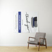 Kundenspezifische Dankeschön an den Polizeibeamten Wandteppich (Beispiel (Horizontal))