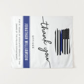 Kundenspezifische Dankeschön an den Polizeibeamten Wandteppich (Vorderseite (Horizontal))