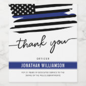 Kundenspezifische Dankeschön an den Polizeibeamten Weinetikett (Einzelnes Label)