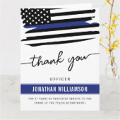 Kundenspezifische Dankeschön an Polizeibeamte Einl Karte (Gelbe Blume)