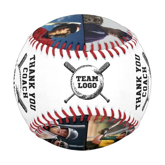 Kundenspezifische Dankeschön Coach Foto Baseball v (Rückseite)
