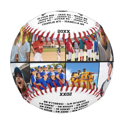 Kundenspezifische Dankeschön Coach Foto Baseball v (Vorderseite)