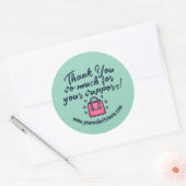 Kundenspezifische Dankeschön für Ihr Niedliches Su Runder Aufkleber (Umschlag)