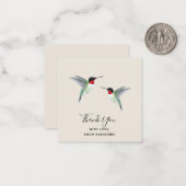 Kundenspezifische Dankeschön Hummingbird Note Card Mitteilungskarte (Vorderseite/Rückseite Beispiel)