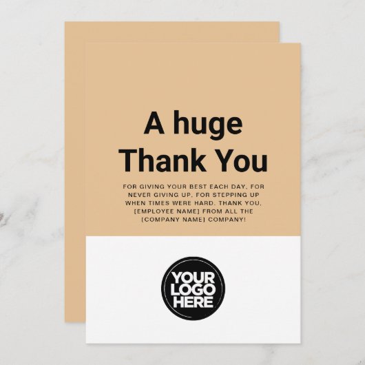 Kundenspezifische Dankeschön-Karte Einladung (Vorne/Hinten)