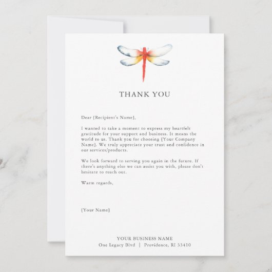 Kundenspezifische Dankeschön-Karten für die Red Dr Dankeskarte (Vorderseite)