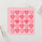 Kundenspezifische Diskussionsthemen Karte (Vorderseite/Rückseite Beispiel)