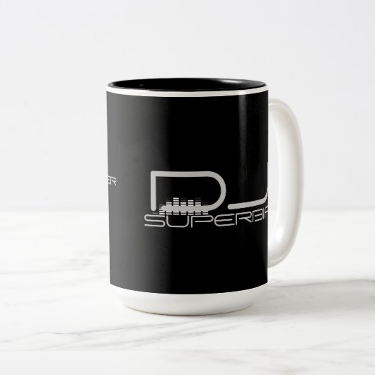 Kundenspezifische DJ-Tasse Zweifarbige Tasse (VorderseiteRechts)