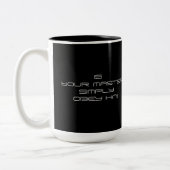 Kundenspezifische DJ-Tasse Zweifarbige Tasse (Links)