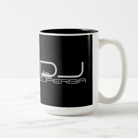 Kundenspezifische DJ-Tasse Zweifarbige Tasse (Rechts)