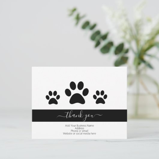 Kundenspezifische Dog-Haustiere Sitting Business V Postkarte (Stehend Vorderseite)