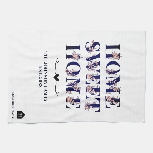 Kundenspezifische, echte Anwesen- oder Immobiliens Geschirrtuch (Horizontal)