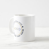 Kundenspezifische, einfache Firmenbezeichnung und  Kaffeetasse (Vorderseite Links)