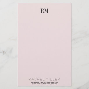 Kundenspezifische einfache Monogramm-Initialen u. Briefpapier