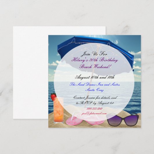 Kundenspezifische Einladung (Vorne/Hinten)