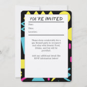 Kundenspezifische Einladung - Retro 80er 90er Them (Rückseite)