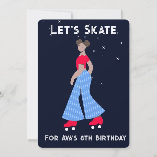 Kundenspezifische Einladung - Roller Skaten Birthd (Vorderseite)