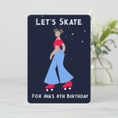 Kundenspezifische Einladung - Roller Skaten Birthd (Stehend Vorderseite)