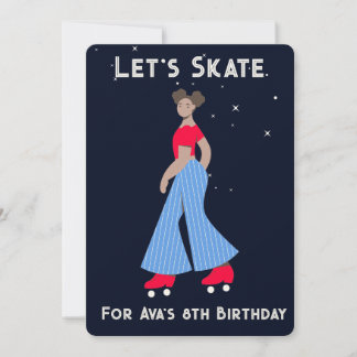Kundenspezifische Einladung - Roller Skaten Birthd