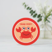 Kundenspezifische Einladungen für Happy Crab (Stehend Vorderseite)