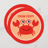 Kundenspezifische Einladungen für Happy Crab (Vorne/Hinten)