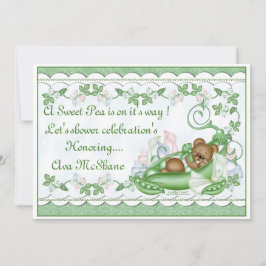 Kundenspezifische Einladungs-süße Erbse in einer Einladung