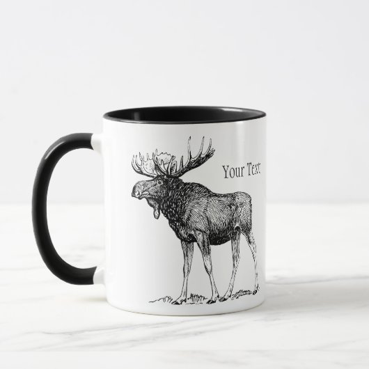 Kundenspezifische Elch-Tasse Tasse (Links)