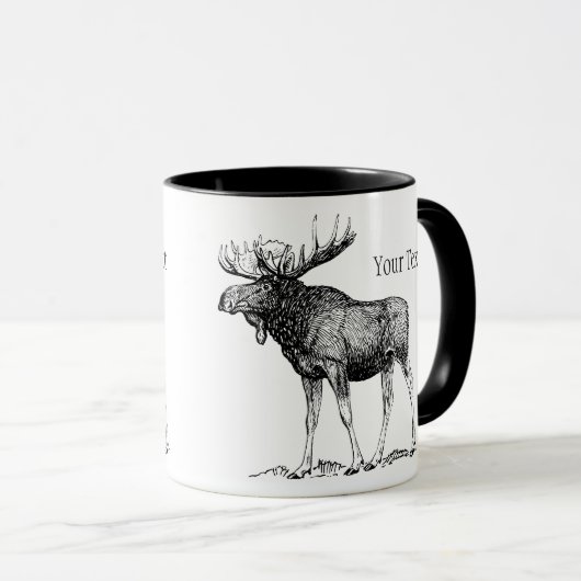 Kundenspezifische Elch-Tasse Tasse (VorderseiteRechts)