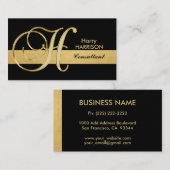 Kundenspezifische elegante mit Monogramm Visitenkarte (Vorne/Hinten)