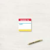 Kundenspezifische Erinnerung für Farbarbeiter, vie Post-it Klebezettel (Auf Schreibtisch)