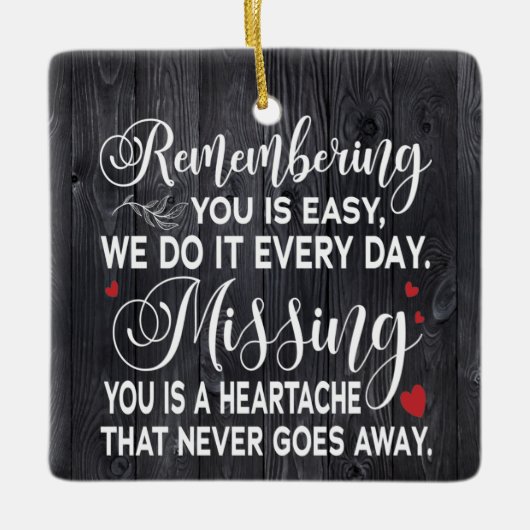 Kundenspezifische Erinnerung, Ihr Gedenkangebot fü Keramikornament (Vorderseite)