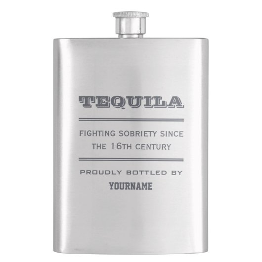 Kundenspezifische erstklassige Flasche des TEQUILA Flachmann (Vorderseite)