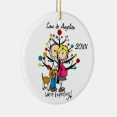 Kundenspezifische erwartungsvolle Paare mit Keramikornament (Rechts)