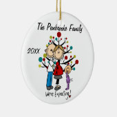 Kundenspezifische erwartungsvolle Paare mit Keramikornament (Rechts)