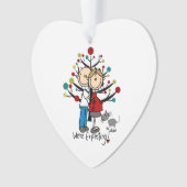 Kundenspezifische erwartungsvolle Paare mit Ornament (Vorderseite)