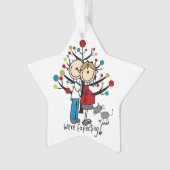 Kundenspezifische erwartungsvolle Paare mit Ornament (Vorderseite)