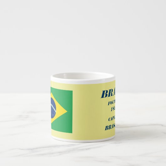 Kundenspezifische Espresso-Schale Brasiliens Espressotasse (Vorderseite)