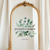 Kundenspezifische Eukalyptushochzeit Fensteraufkleber