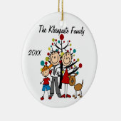 Kundenspezifische Familien-Eltern, Junge, Keramikornament (Rechts)